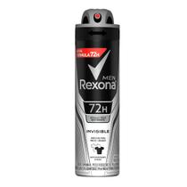 Desodorante Antitranspirante Aerosol Rexona Invisible 72 horas 150mL com 12 unidades