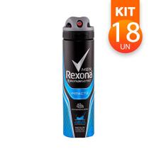Desodorante Antitranspirante Aerosol Rexona Masculino Impacto Perfume Marcante 48H 90g (Kit com 18)