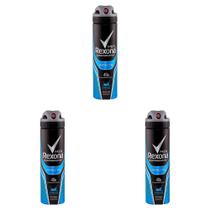 Desodorante Antitranspirante Aerosol Rexona Masculino Impacto Perfume Marcante 48H 90g (Kit com 3)