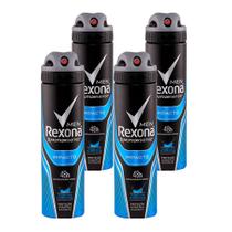 Desodorante Antitranspirante Aerosol Rexona Masculino Impacto Perfume Marcante 48H 90g (Kit com 4)