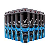 Desodorante Antitranspirante Aerosol Rexona Masculino Impacto Perfume Marcante 48H 90g (Kit com 9)