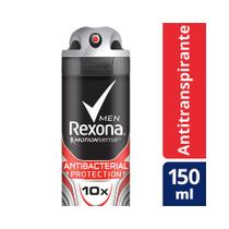 Desodorante antitranspirante aerosol rexona men antibacterial protection 150ml