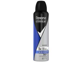 Desodorante Antitranspirante Aerosol Rexona Men - Clinical Clean 150ml Desodorante Antitranspirante Aerosol Rexona Men - Clinical Clean 150ml