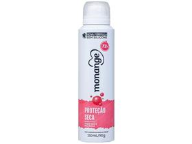 Desodorante Antitranspirante Aerossol Monange - Proteção Seca Feminino 72 Horas Floral 150ml