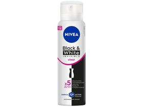 Desodorante Antitranspirante Aerossol Nivea Invisible Black & White Clear Feminino 150ml