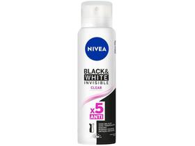 Desodorante Antitranspirante Aerossol Nivea - Invisible for Black & White Feminino 150ml
