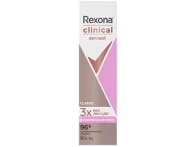 Desodorante Antitranspirante Aerossol Rexona Clinical Classic Feminino 96 Horas 150ml