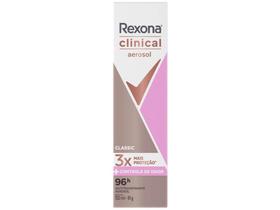 Desodorante Antitranspirante Aerossol Rexona - Clinical Classic Feminino 96 Horas 150ml