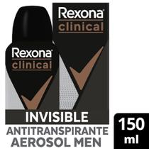 Desodorante Antitranspirante Aerossol Rexona Clinical Invisible Men 150ml Desodorante Antitranspirante Aerossol Rexona Clinical Invisible Men 150ml