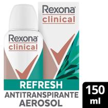 Desodorante Antitranspirante Aerossol Rexona Clinical Refresh 150ml