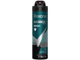 Desodorante Antitranspirante Aerossol Rexona Invisible Anti-manchas Masculino 72 Horas 150ml