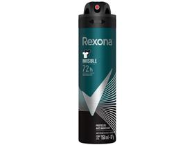 Desodorante Antitranspirante Aerossol Rexona - Invisible Anti-manchas Masculino 72 Horas 150ml