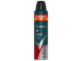 Desodorante Antitranspirante Aerossol Rexona Men - Antibacterial Invisible Masculino 72 Horas 250ml