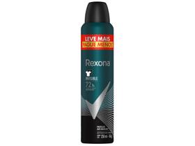 Desodorante Antitranspirante Aerossol Rexona Men Invisible Masculino 72 Horas 250ml