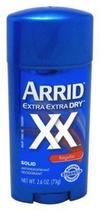 Desodorante antitranspirante Arrid XX Extra Dry Solid 75 mL (pacote com 2)