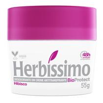 Desodorante Antitranspirante Creme Herbíssimo Bio Protect Hibisco 48h 55g