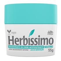 Desodorante Antitranspirante Creme Herbíssimo Neutro 48h 55g