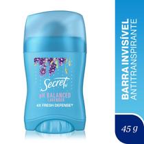 Desodorante Antitranspirante em Barra Secret PH Balanceado Lavanda 45g