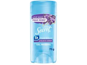 Desodorante Antitranspirante em Gel Secret pH Balanced Lavender Fresh Defense Lavanda 73ml