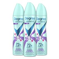 Desodorante antitranspirante em spray seco Dry Spray Degree 72 horas, 3,8 onças, pacote com 3