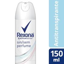 Desodorante antitranspirante Feminino Rexona Motionsense sem perfume, aerossol, 1 unidade com 150mL
