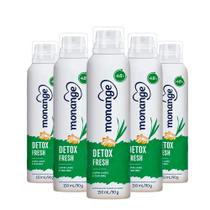 Desodorante Antitranspirante Monange Detox Fresh Capim-Limão & Gengibre 48h 150ml (Kit com 5)