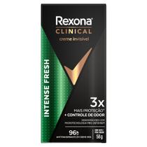 Desodorante Antitranspirante Rexona Clinical Creme Intense Fresh 96h com 58g