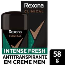 Desodorante Antitranspirante Rexona Clinical Creme Invisível Intense Fresh 58g