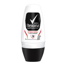 Desodorante Antitranspirante Rexona Men Antibacterial + Invisible Roll-on com 50ml Desodorante Antitranspirante Rexona Men Antibacterial + Invisible Roll-on com 50ml
