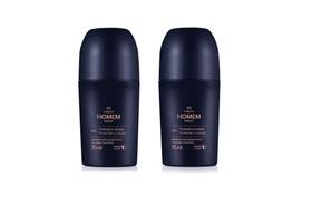 Desodorante Antitranspirante Roll-On Natura Homem Sagaz kit 2 unidades