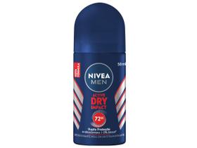 Desodorante Antitranspirante Roll On Nivea Men Active Dry Impact Masculino 50ml