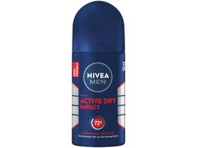 Desodorante Antitranspirante Roll On Nivea Men Active Dry Impact Masculino 50ml