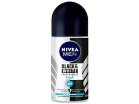 Desodorante Antitranspirante Roll On Nivea - Men Invisible for Black & White Fresh Masculino