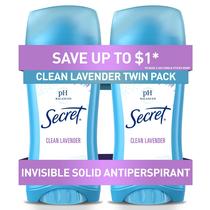 Desodorante antitranspirante Secret Invisible Solid Clean Lavender