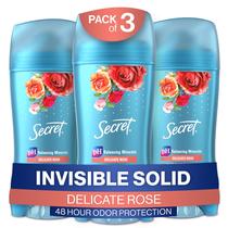Desodorante antitranspirante Secret Invisible Solid Rose 75mlX3