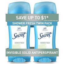 Desodorante antitranspirante Secret Invisible Solid Women 75mlX2