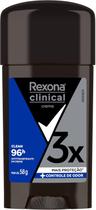 Desodorante Antitranspirante Stick Creme Rexona Men Clinical Clean Masculino 96h 58g Desodorante Antitranspirante Stick Creme Rexona Men Clinical Clean Masculino 96h 58g