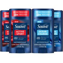 Desodorante antitranspirante suave para homens, pacote com 4 unidades, 80mL 48H Desodorante antitranspirante suave para homens, pacote com 4 unidades, 80mL 48H