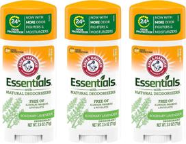 Desodorante Arm & Hammer Essentials Natural Fresh 75ml, pacote com 3