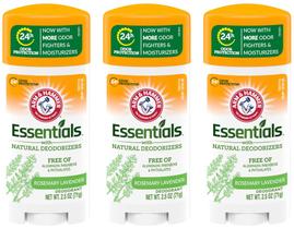 Desodorante Arm & Hammer Essentials Rosemary Lavender 75 ml x3