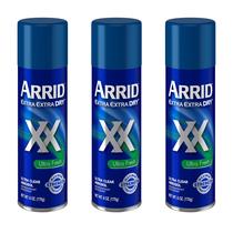 Desodorante Arrid XX Ultra Clear em spray antitranspirante 177 ml, pacote com 3