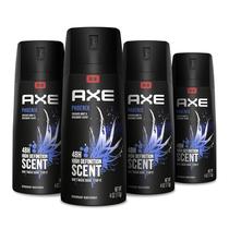 Desodorante AXE Phoenix para Homens - Spray Corporal 120ml (Pack com 4) Desodorante AXE Phoenix para Homens - Spray Corporal 120ml (Pack com 4)