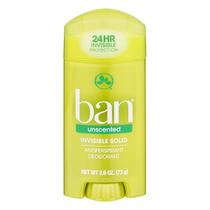 Desodorante Ban, antitranspirante, sólido invisível, sem perfume, 75 ml, pacote com 5 unidades Desodorante Ban, antitranspirante, sólido invisível, sem perfume, 75 ml, pacote com 5 unidades