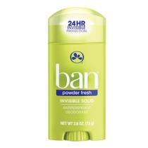Desodorante Ban Invisible Solid Powder Fresh 76mL, pacote com 3