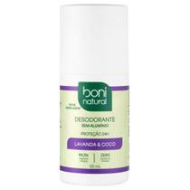 Desodorante Boni Natural Roll-On Natural Coco E Magnésio Vegano Lavanda 24Hrs Proteção 55ml