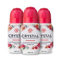 Desodorante corporal Crystal Mineral Roll-On Pomegranate 66 mL - 3 unidades