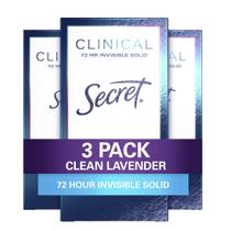 Desodorante Corporal Gillette Secret Clinical Strength Kit com 3 Unidades