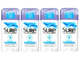 Desodorante Corporal Sure Regular Sólido Antitranspirante 4 Unidades Desodorante Corporal Sure Regular Sólido Antitranspirante 4 Unidades
