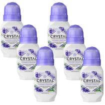 Desodorante Crystal Essence Roll-On Lavanda e Chá Branco 66mL x6
