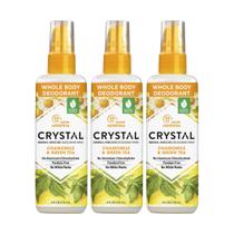 Desodorante Crystal Essence Spray de camomila/chá verde, 118 ml, pacote com 3 Desodorante Crystal Essence Spray de camomila/chá verde, 118 ml, pacote com 3